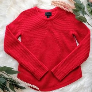 CYNTHIA ROWLEY Thick Ribbed Knit Sweater